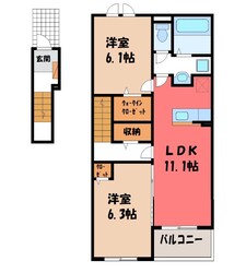 チェリーST Bの物件間取画像